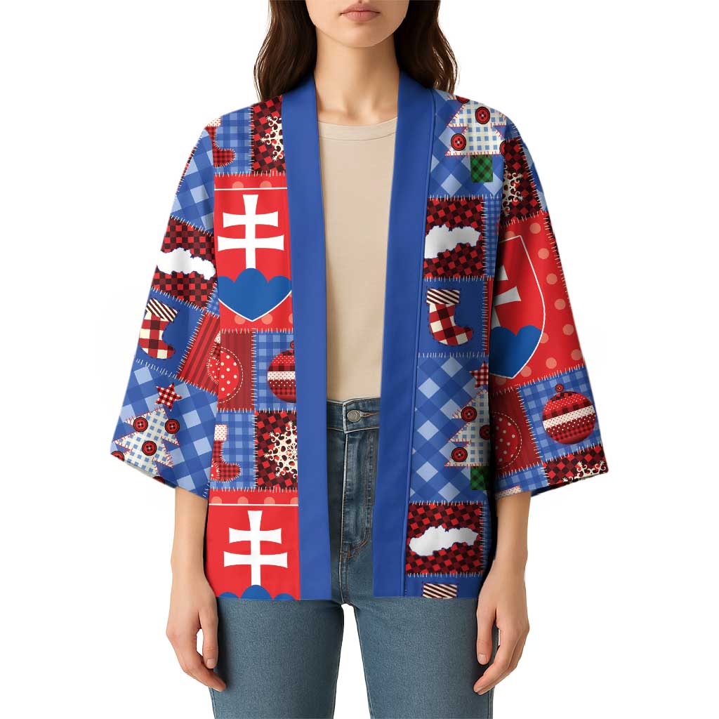Slovakia Christmas Patchwork Kimono - Wonder Print Shop