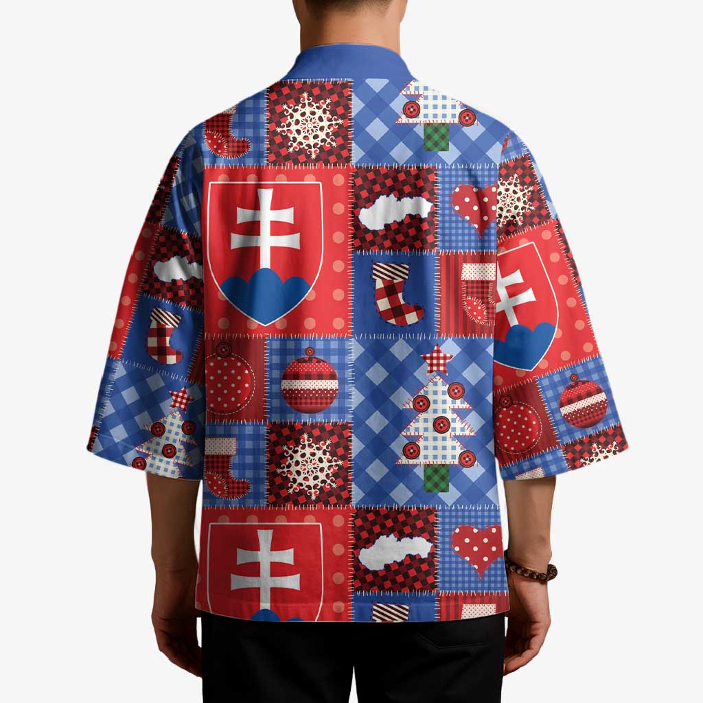 Slovakia Christmas Patchwork Kimono - Wonder Print Shop