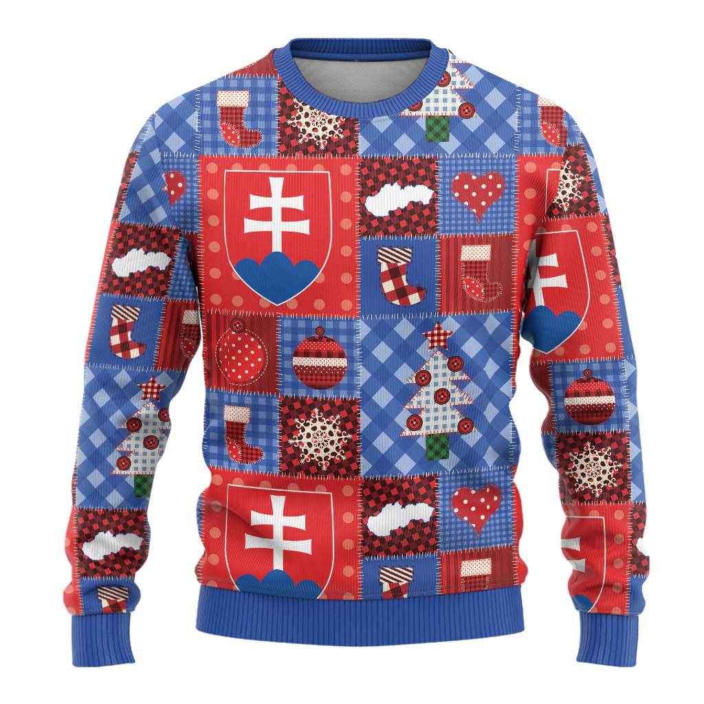 Slovakia Christmas Patchwork Ugly Christmas Sweater - Wonder Print Shop