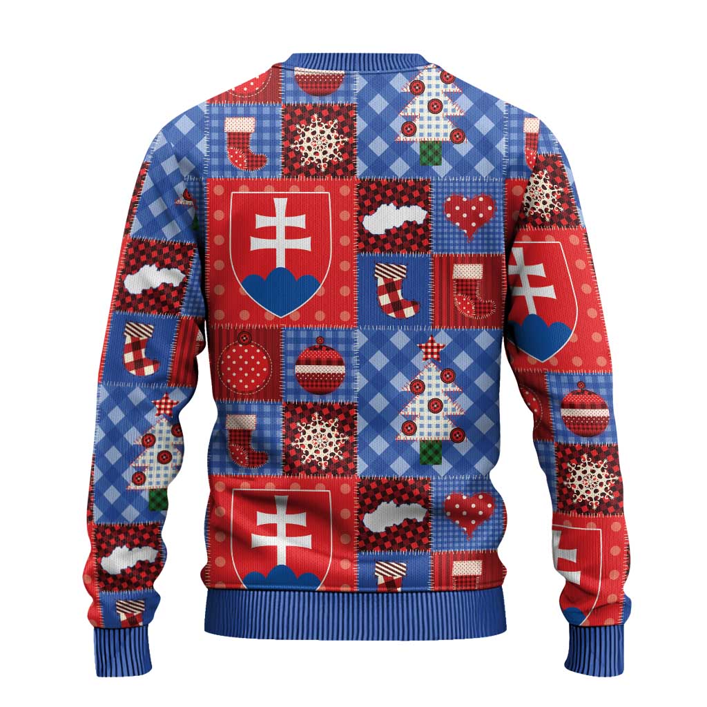 Slovakia Christmas Patchwork Ugly Christmas Sweater - Wonder Print Shop
