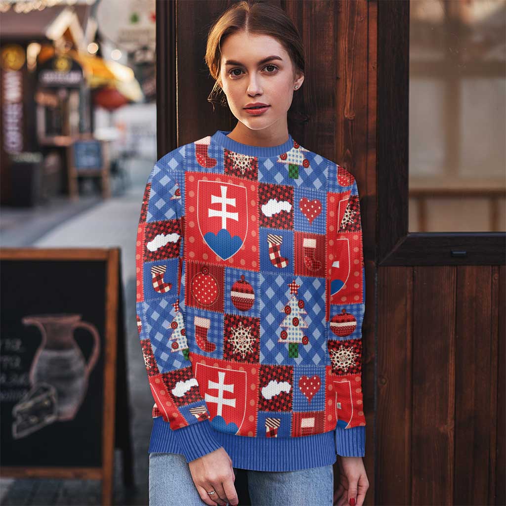 Slovakia Christmas Patchwork Ugly Christmas Sweater - Wonder Print Shop