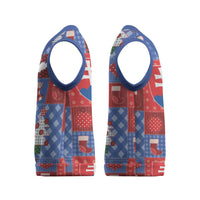 Slovakia Christmas Patchwork Christmas Knitted V-Neck Vest - Wonder Print Shop