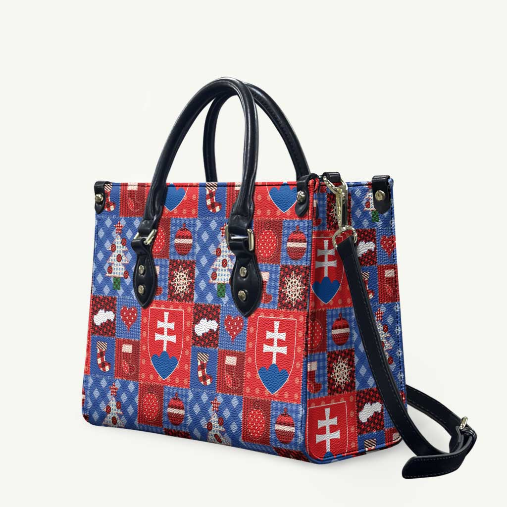 Slovakia Christmas Patchwork Leather Bag - Wonder Print Shop