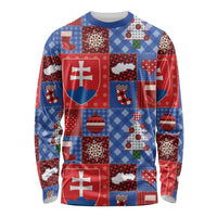 Slovakia Christmas Patchwork Long Sleeve Shirt - Wonder Print Shop
