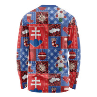Slovakia Christmas Patchwork Long Sleeve Shirt - Wonder Print Shop
