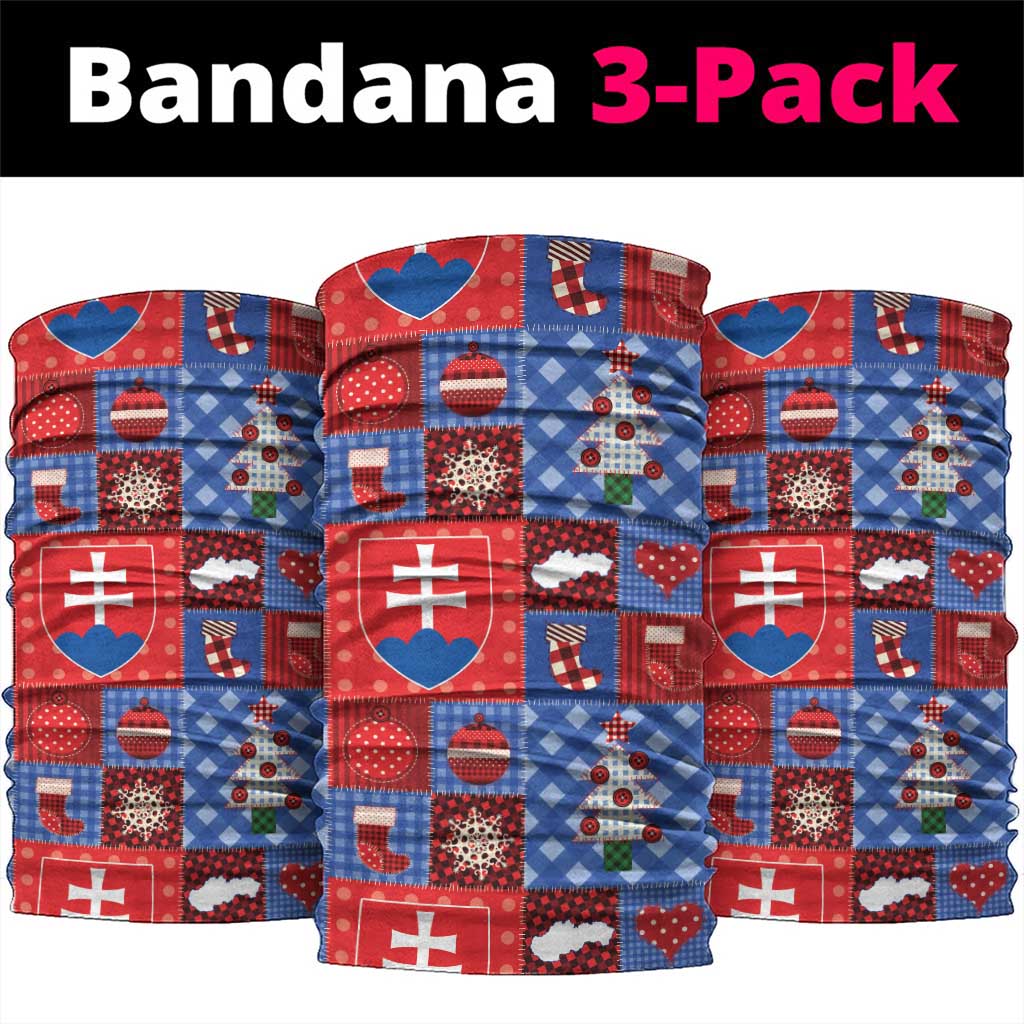 Slovakia Christmas Patchwork Neck Gaiter - Wonder Print Shop