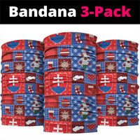 Slovakia Christmas Patchwork Neck Gaiter - Wonder Print Shop