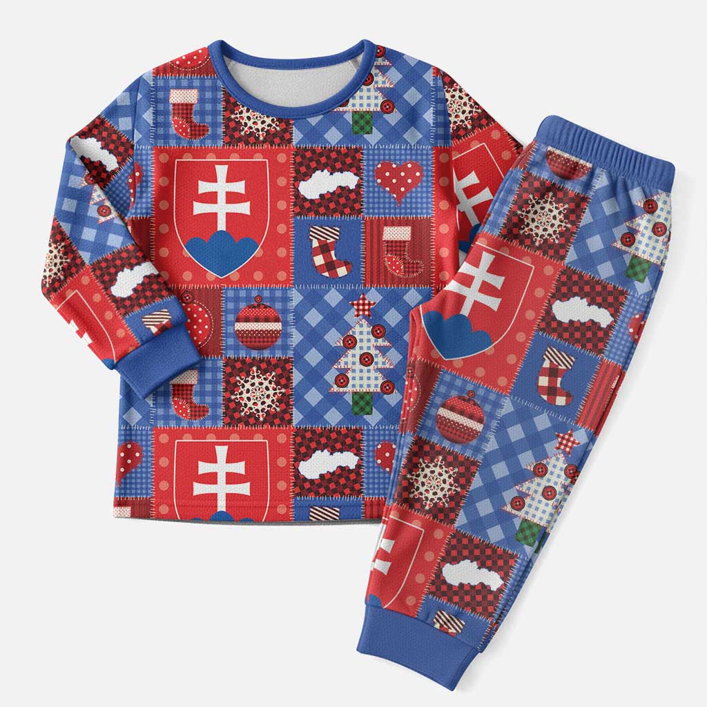 Slovakia Christmas Patchwork Christmas Pajama Set - Wonder Print Shop