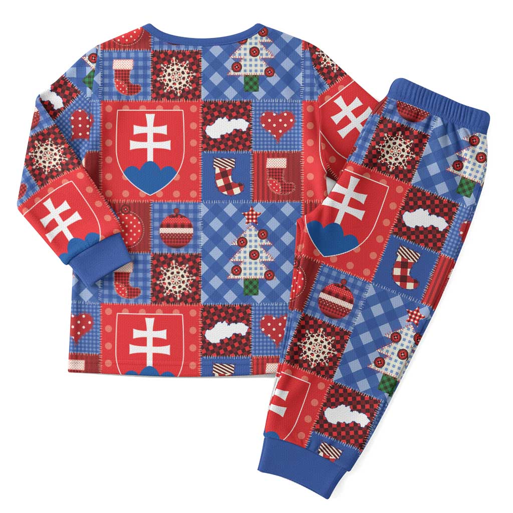 Slovakia Christmas Patchwork Christmas Pajama Set - Wonder Print Shop