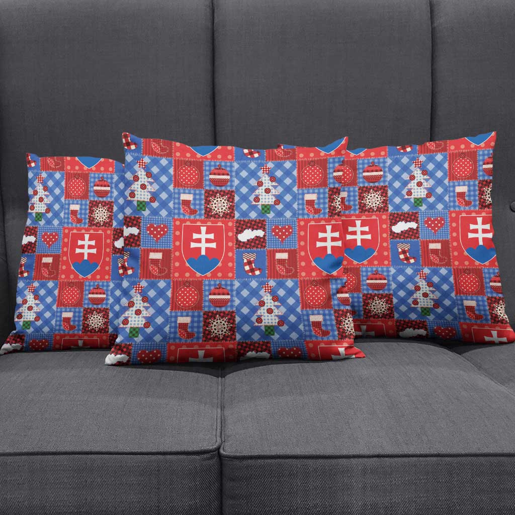 Slovakia Christmas Patchwork Pillow Cover - Wonder Print Shop
