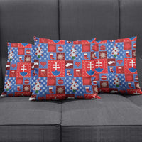 Slovakia Christmas Patchwork Pillow Cover - Wonder Print Shop