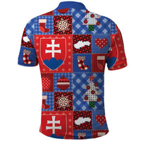 Slovakia Christmas Patchwork Polo Shirt - Wonder Print Shop