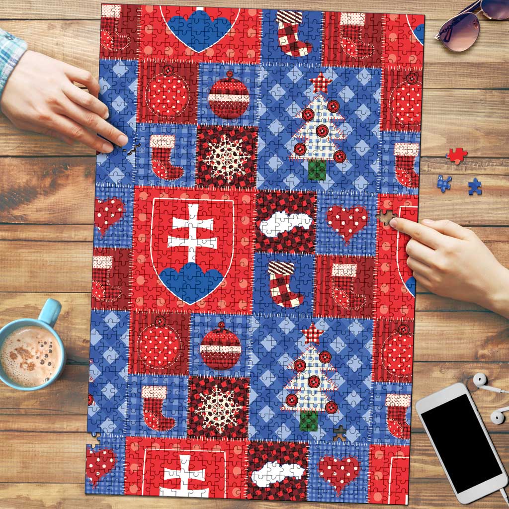 Slovakia Christmas Patchwork Puzzle - Wonder Print Shop