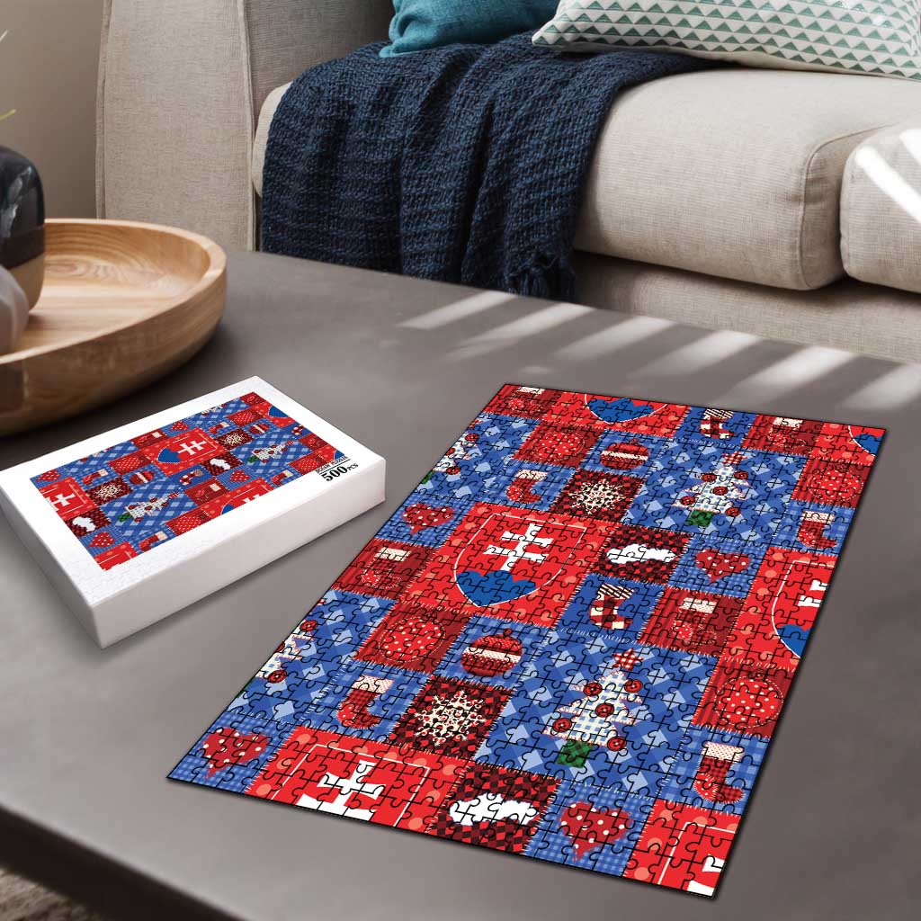Slovakia Christmas Patchwork Puzzle - Wonder Print Shop