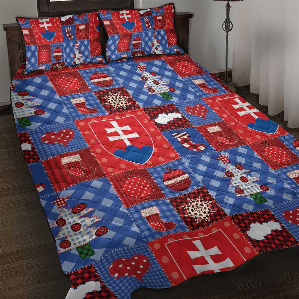 Slovakia Christmas Patchwork Quilt Bed Set - Wonder Print Shop