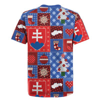Slovakia Christmas Patchwork Rugby Jersey - Wonder Print Shop