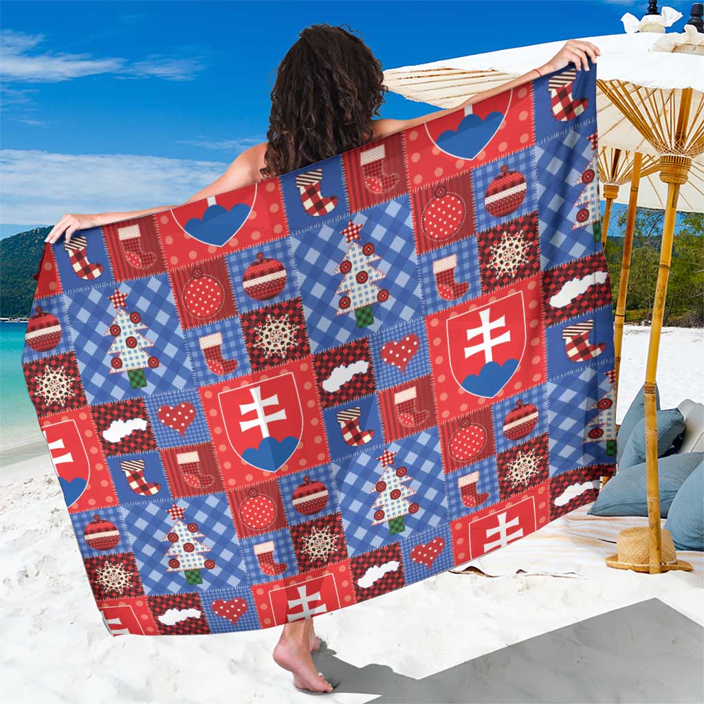 Slovakia Christmas Patchwork Sarong - Wonder Print Shop