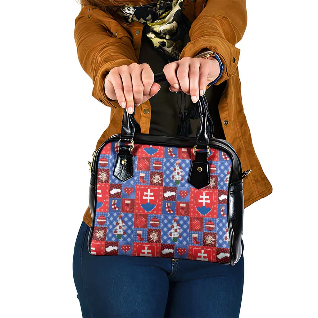 Slovakia Christmas Patchwork Shoulder Handbag - Wonder Print Shop