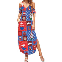 Slovakia Christmas Patchwork Summer Maxi Dress - Wonder Print Shop