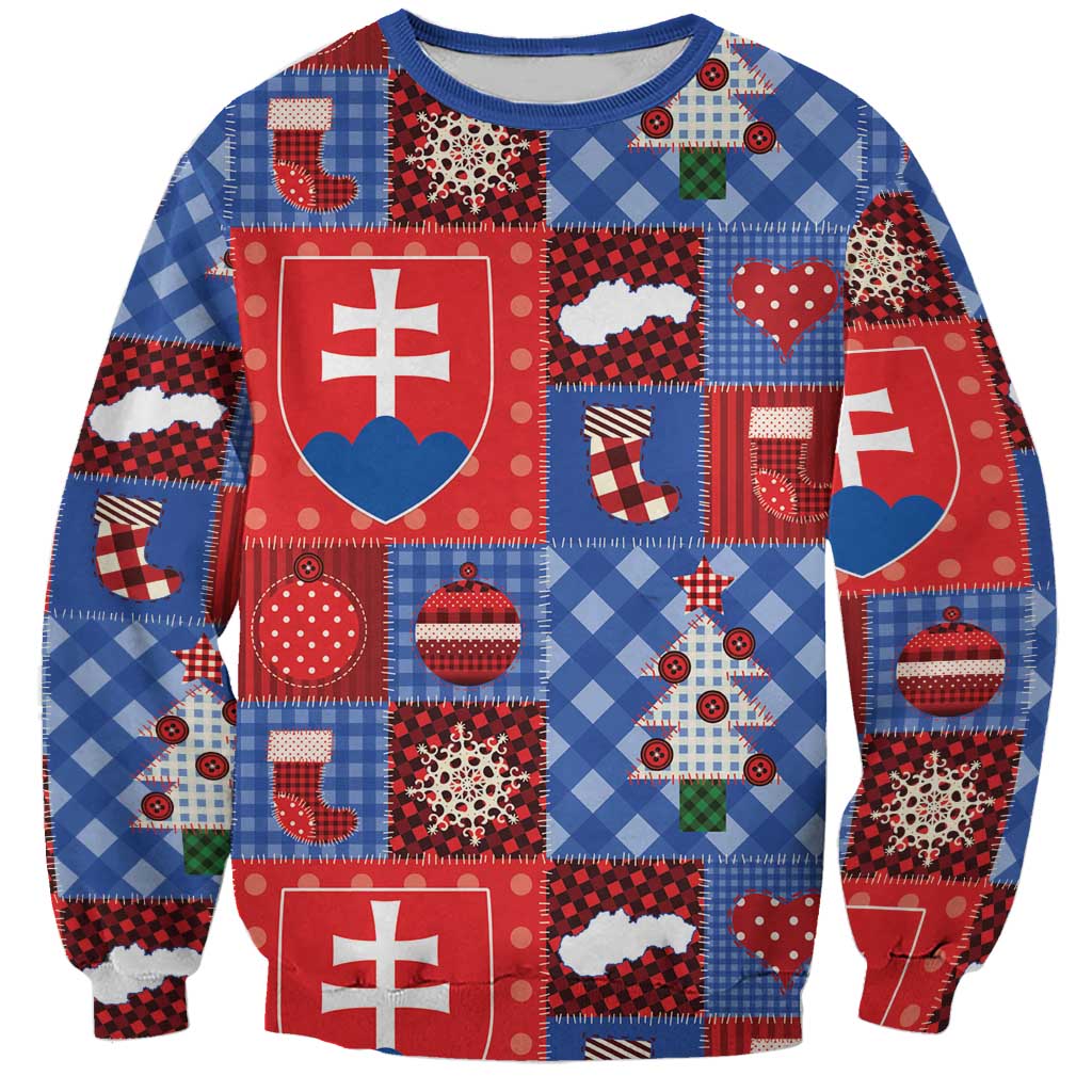 Slovakia Christmas Patchwork Sweatshirt - Wonder Print Shop