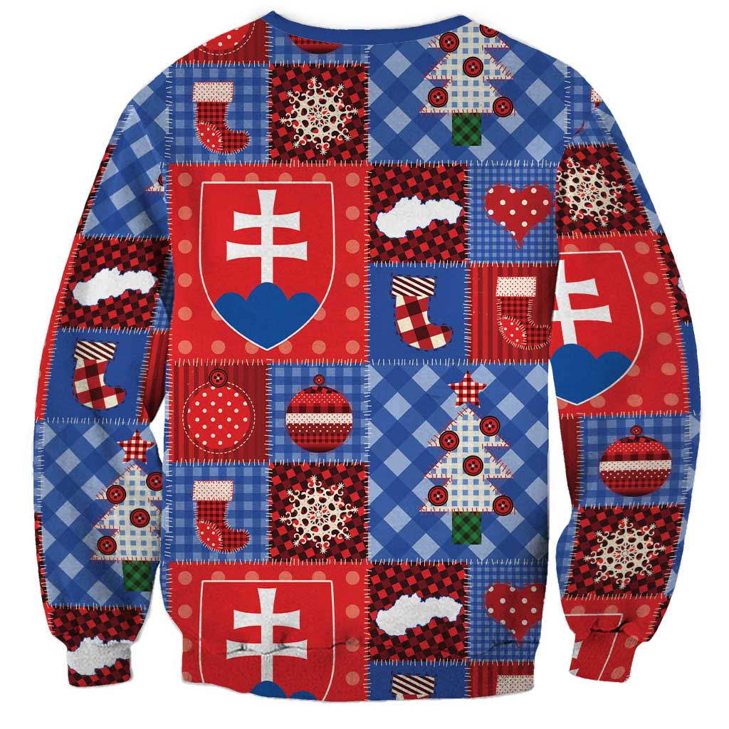 Slovakia Christmas Patchwork Sweatshirt - Wonder Print Shop