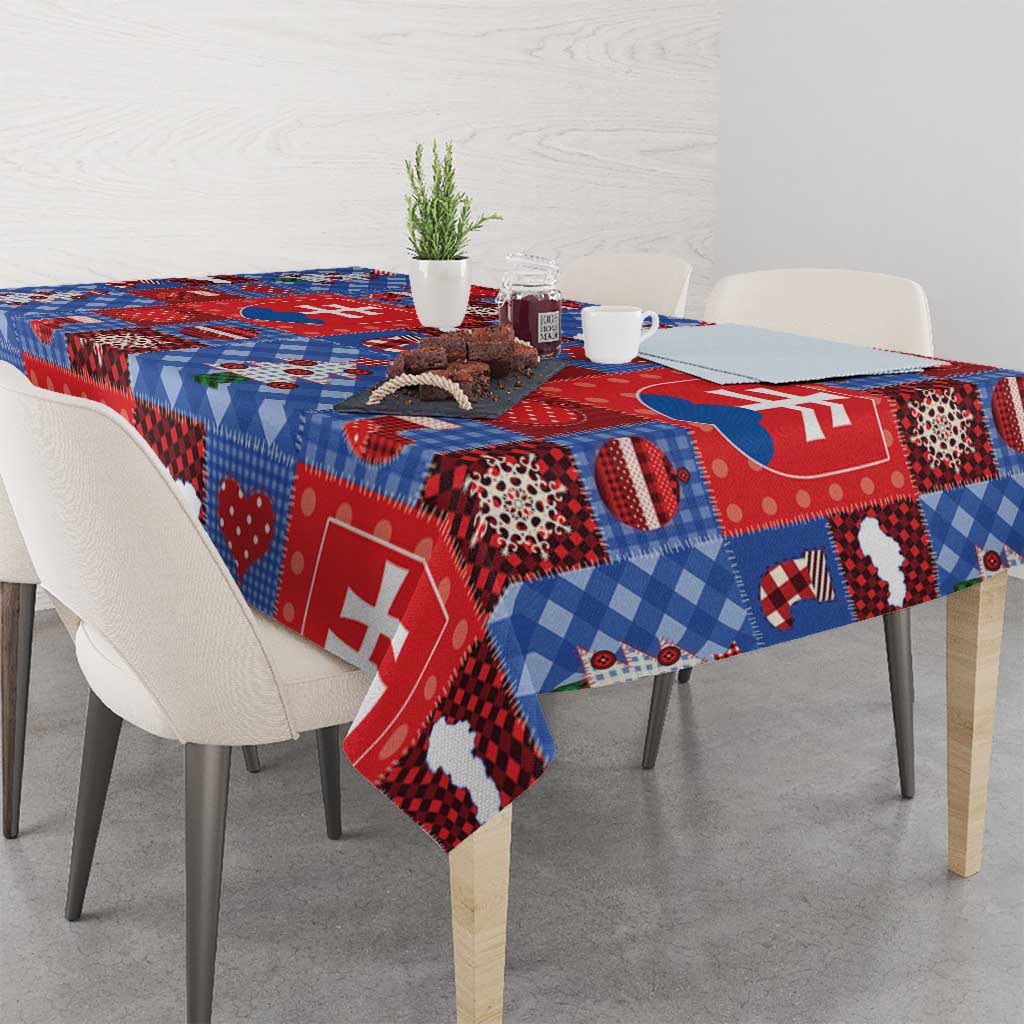 Slovakia Christmas Patchwork Tablecloth - Wonder Print Shop