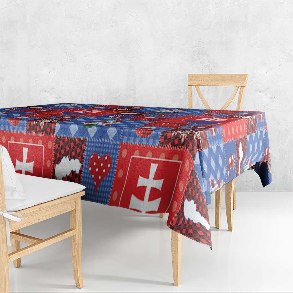Slovakia Christmas Patchwork Tablecloth - Wonder Print Shop