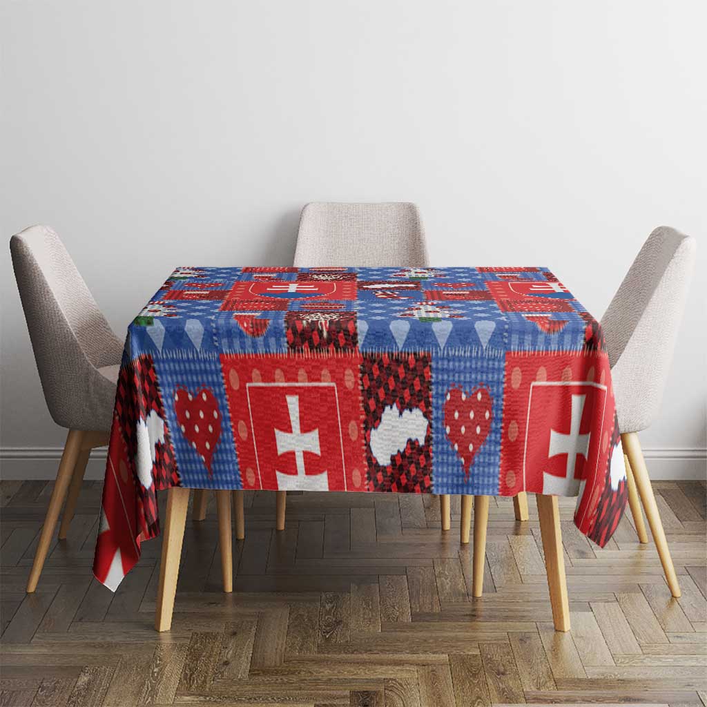 Slovakia Christmas Patchwork Tablecloth - Wonder Print Shop