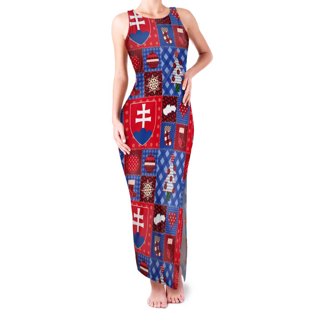 Slovakia Christmas Patchwork Tank Maxi Dress - Wonder Print Shop