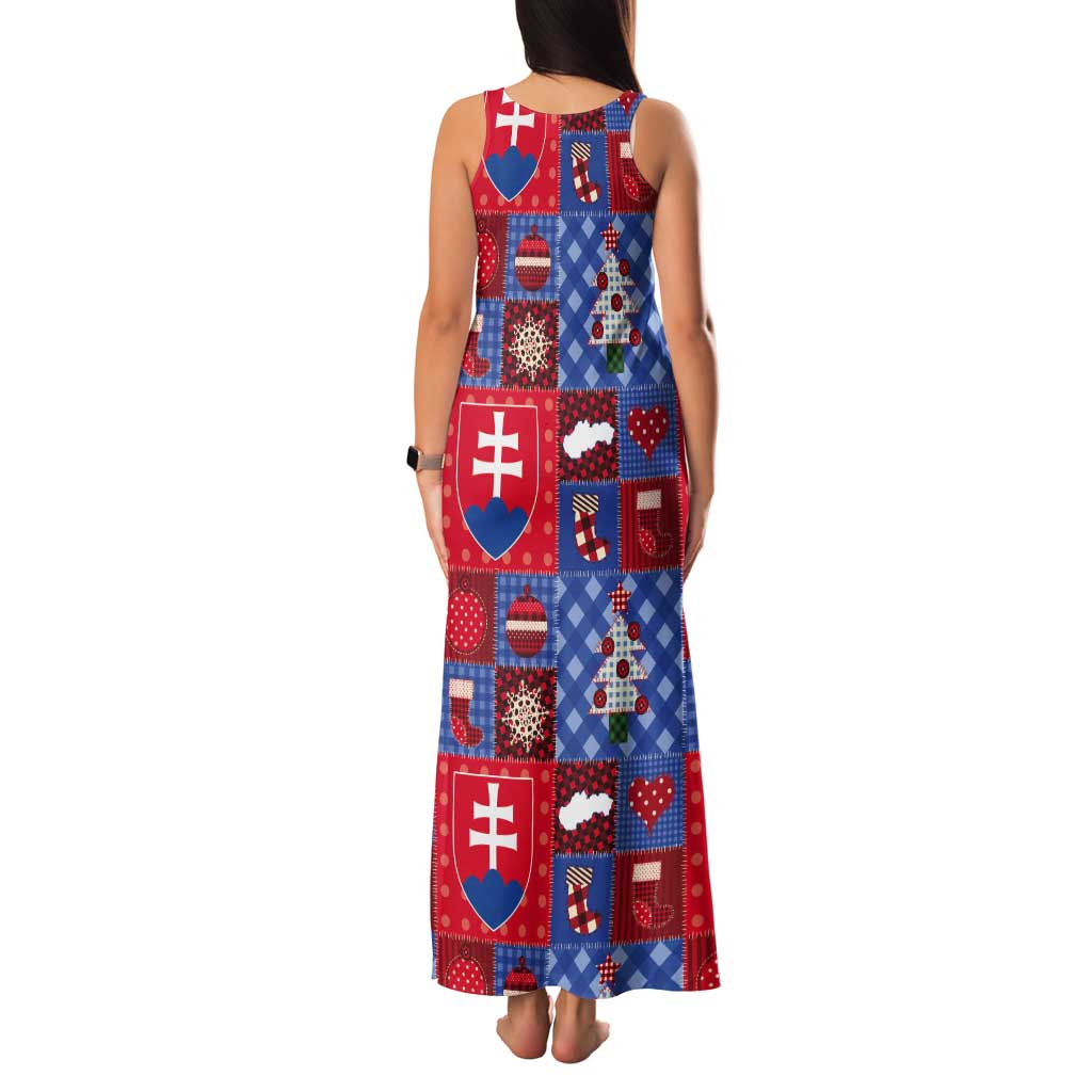 Slovakia Christmas Patchwork Tank Maxi Dress - Wonder Print Shop