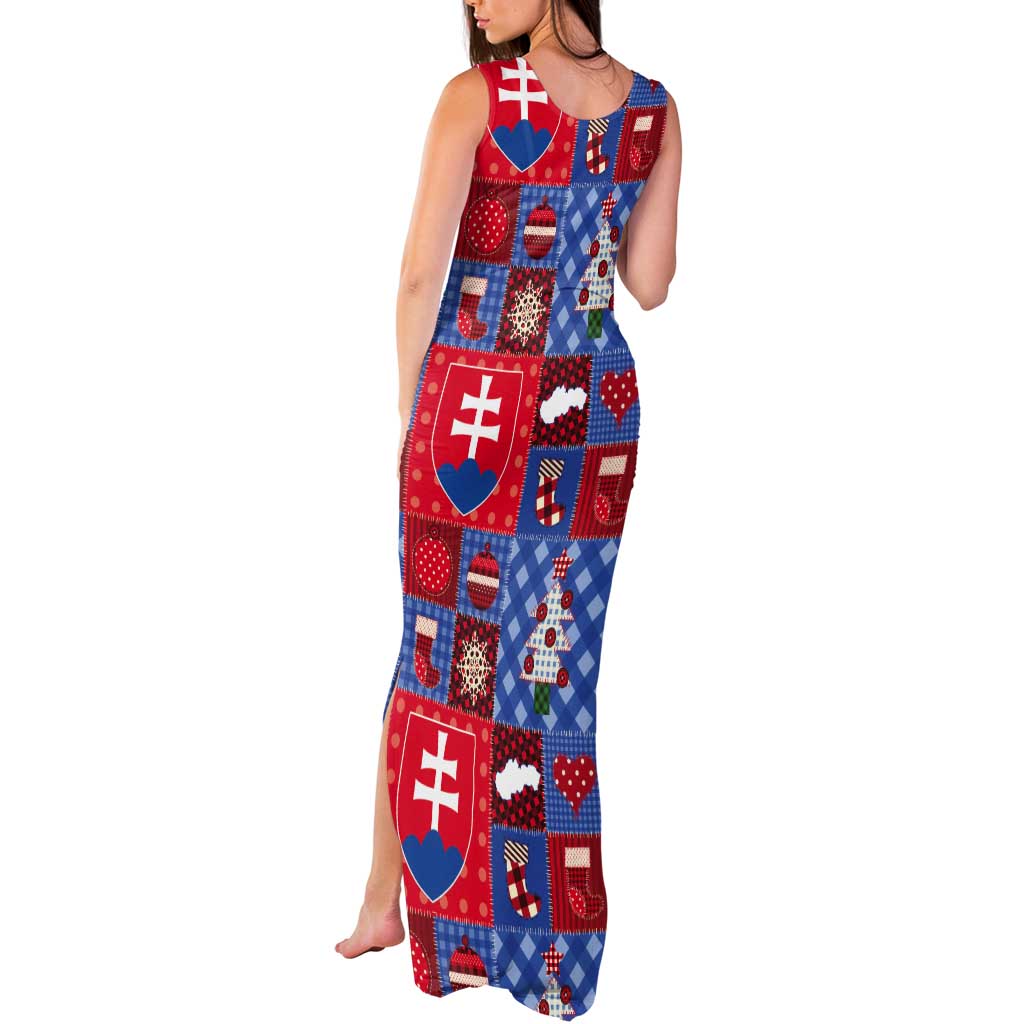 Slovakia Christmas Patchwork Tank Maxi Dress - Wonder Print Shop