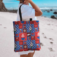 Slovakia Christmas Patchwork Tote Bag - Wonder Print Shop