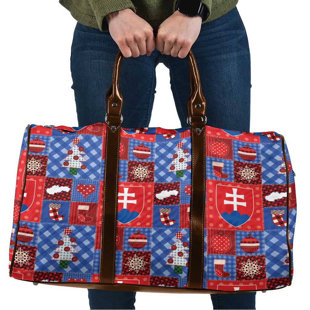 Slovakia Christmas Patchwork Travel Bag - Wonder Print Shop