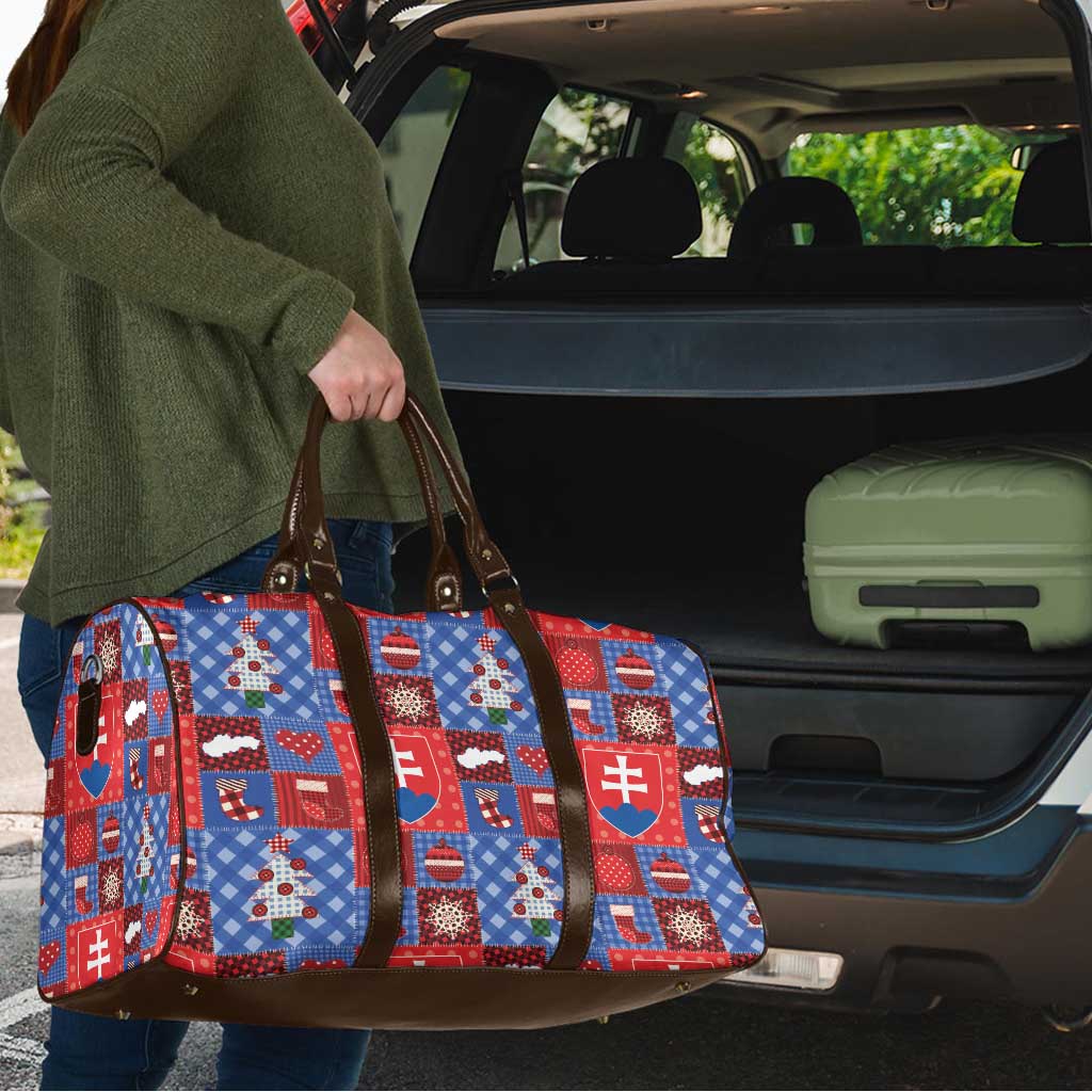 Slovakia Christmas Patchwork Travel Bag - Wonder Print Shop