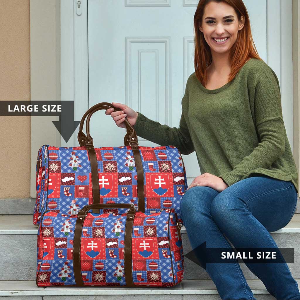 Slovakia Christmas Patchwork Travel Bag - Wonder Print Shop