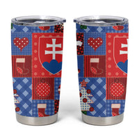 Slovakia Christmas Patchwork Tumbler Cup - Wonder Print Shop