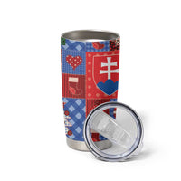 Slovakia Christmas Patchwork Tumbler Cup - Wonder Print Shop