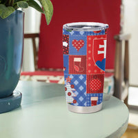Slovakia Christmas Patchwork Tumbler Cup - Wonder Print Shop