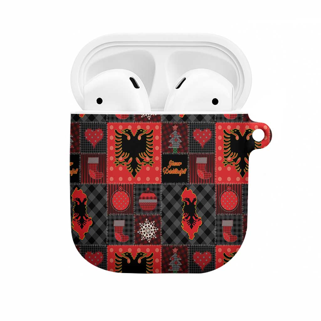 Albania Christmas Patchwork AirPods Case - Wonder Print Shop