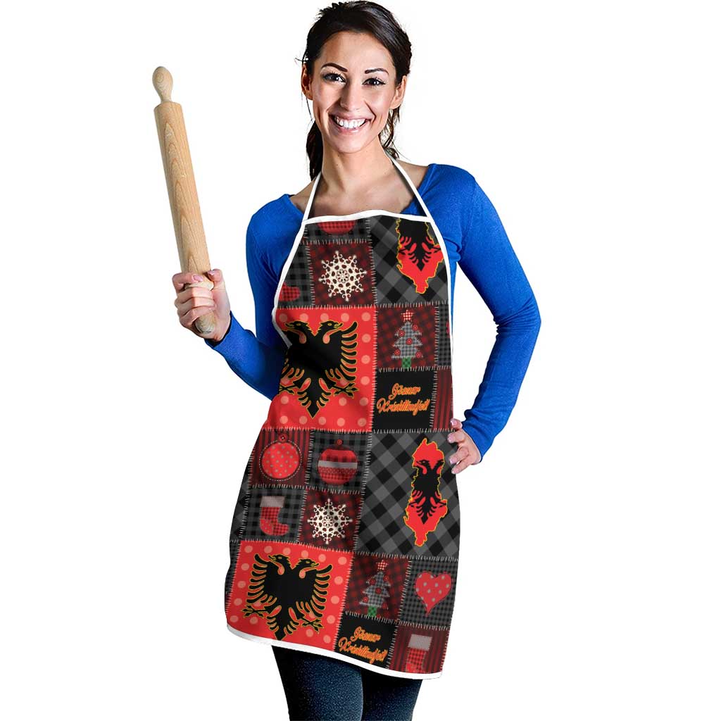 Albania Christmas Patchwork Apron - Wonder Print Shop