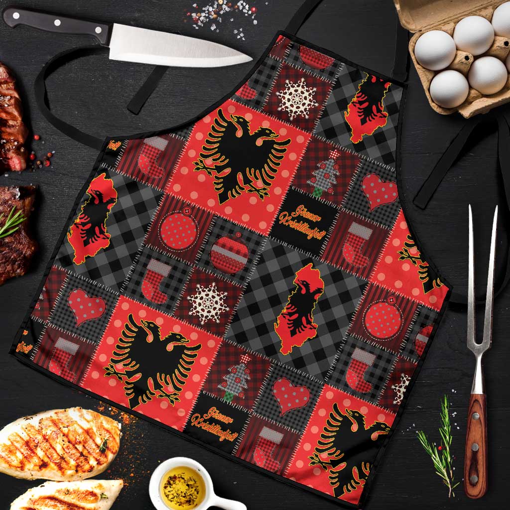 Albania Christmas Patchwork Apron - Wonder Print Shop