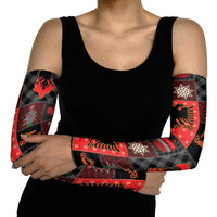 Albania Christmas Patchwork Arm Sleeves - Wonder Print Shop