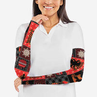 Albania Christmas Patchwork Arm Sleeves - Wonder Print Shop