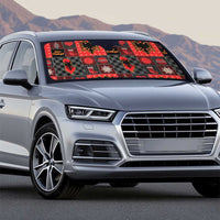 Albania Christmas Patchwork Auto Sun Shade - Wonder Print Shop