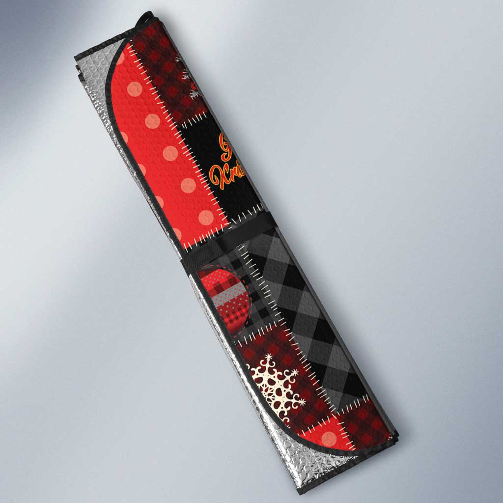 Albania Christmas Patchwork Auto Sun Shade - Wonder Print Shop