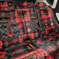 Albania Christmas Patchwork Back Car Seat Cover - Wonder Print Shop