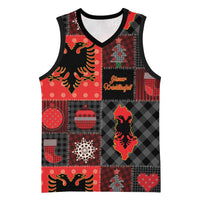 Albania Christmas Patchwork Basketball Jersey - Wonder Print Shop
