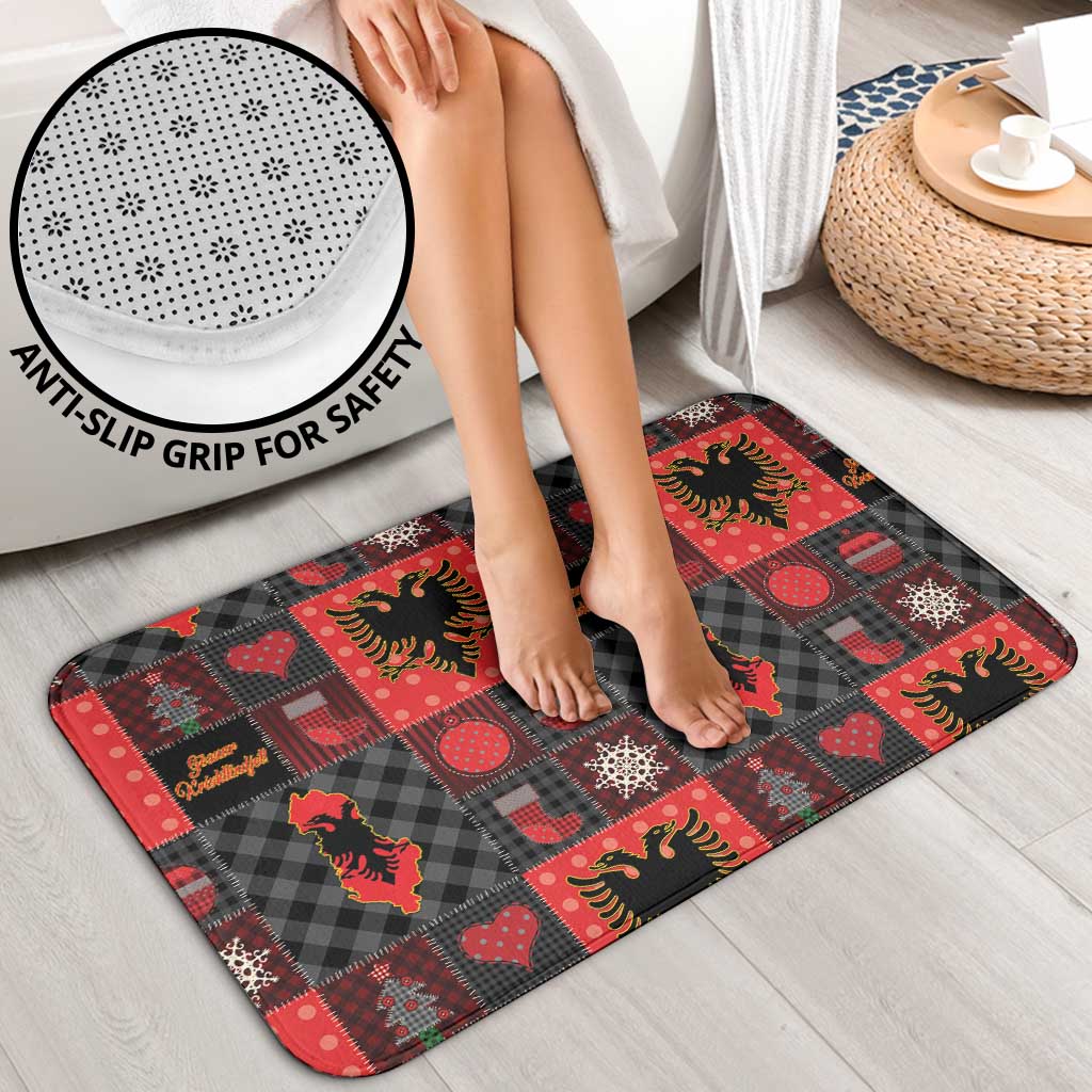 Albania Christmas Patchwork Bathroom Set - Wonder Print Shop