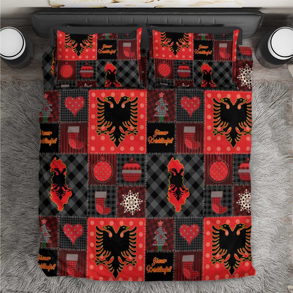 Albania Christmas Patchwork Bedding Set - Wonder Print Shop