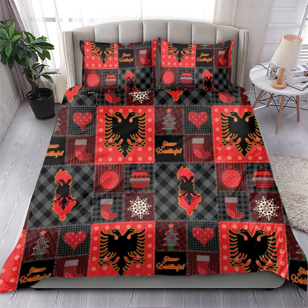 Albania Christmas Patchwork Bedding Set - Wonder Print Shop